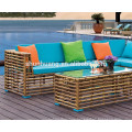 Double PE rattan wicker sofa sets wicker furniture